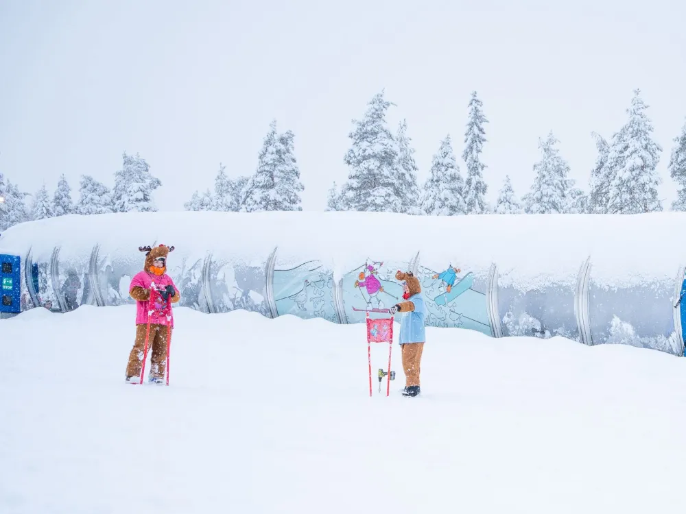 Musti ja Lysti asettelee tikkuja