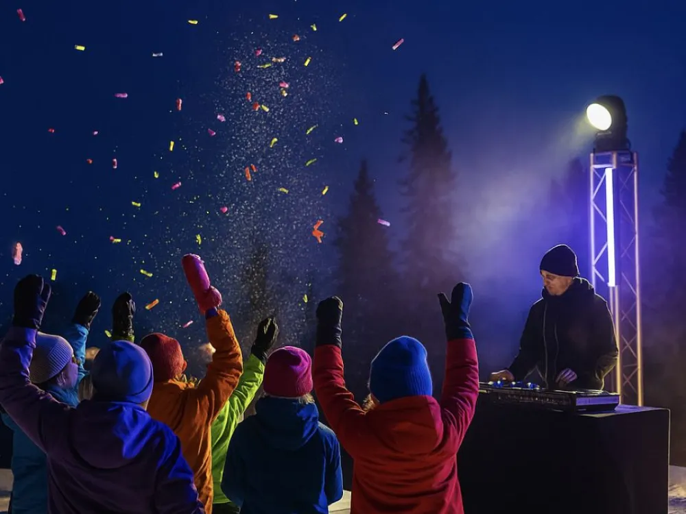 Uv disco photo made by AI