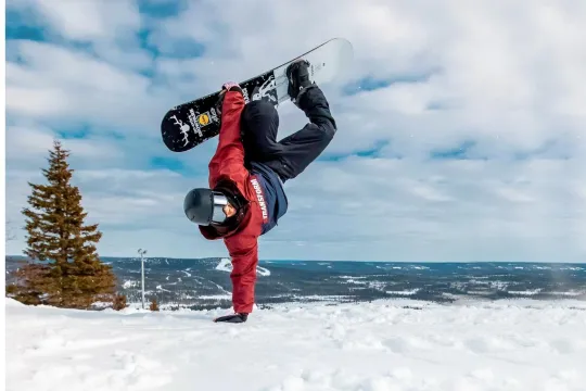 laskija tekee tempun